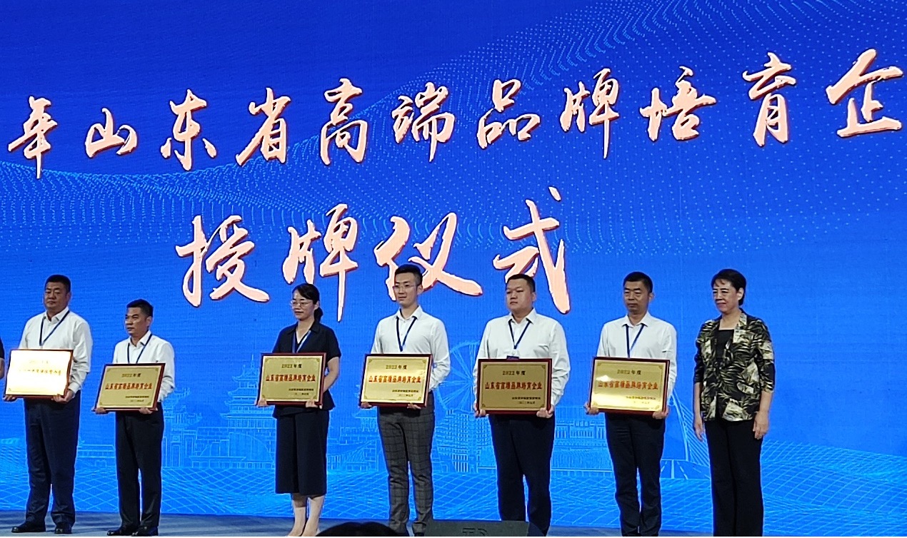 喜訊！智邁德股份有限公司榮獲2022年山東省高端品牌培育企業稱號